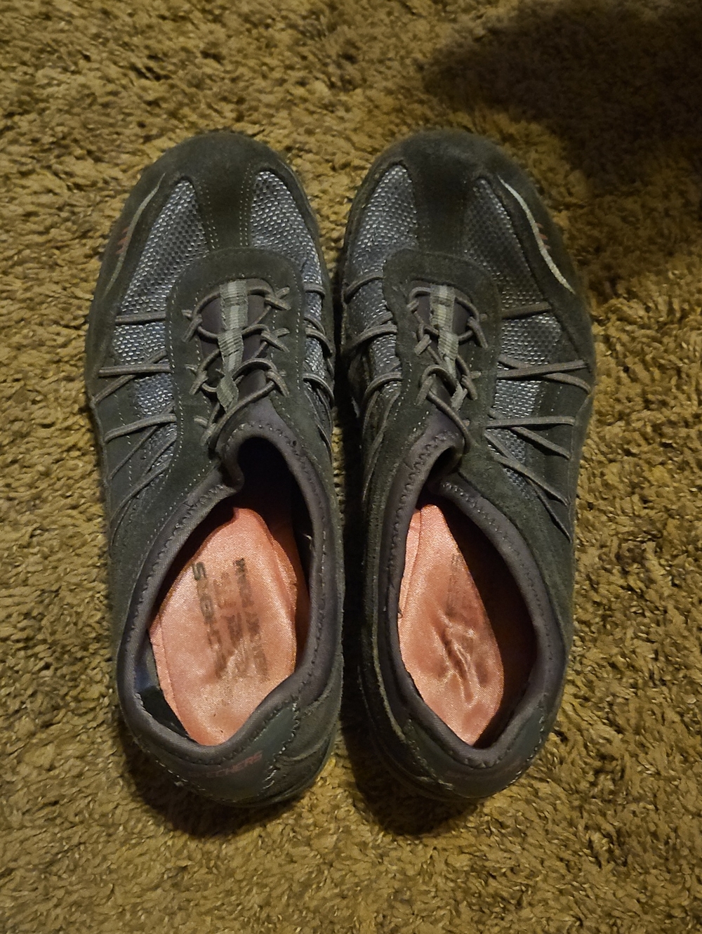 Skechers Black and Pink Slip-On Athletic Sneakers
